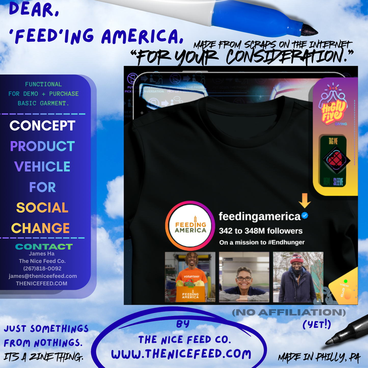 PROJECT #001: SOCIAL FEED 🍔🧋APPAREL T-SHIRT